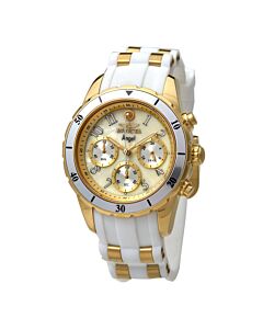 Women's Angel Chronograph Silicone, Stainless Steel White Dial