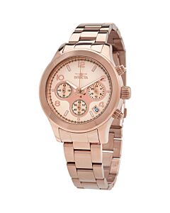 Women's Angel Chronograph Stainless Steel Rose Dial Watch