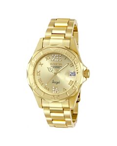 Women's Angel Stainless Steel Champagne Dial Watch