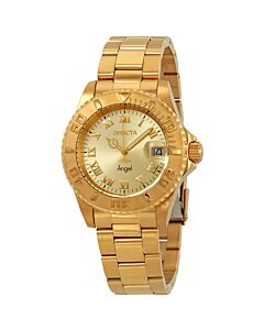 Women's Angel 18kt Gold-plated Stainless Steel Champagne Sunray Dial