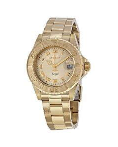 Women's Angel Stainless Steel Gold Dial Watch