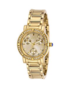 Women's Angel Stainless Steel Gold Dial Watch