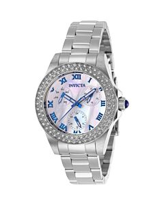 Women's Angel Stainless Steel Mother of Pearl Dial Watch