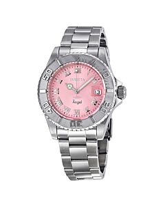 Women's Angel Stainless Steel Pink Dial Stainless Steel