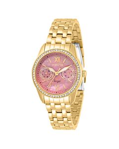 Women's Angel Stainless Steel Pink Dial Watch