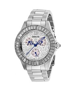 Women's Angel Stainless Steel White and Pave Dial