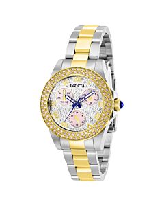 Women's Angel Stainless Steel White (Crystal Pave) Dial Watch