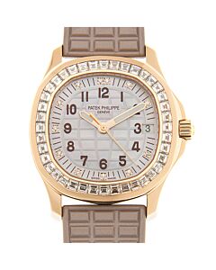 Women's Aquanaut Luce Haute Joaillerie Rubber Mother of Pearl Dial Watch
