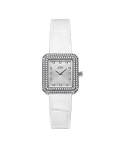 Women's Arc Crocodile Leather Silver-tone Dial Watch