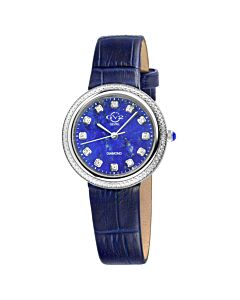 Women's Arezzo Leather Blue Dial Watch
