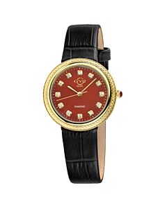 Women's Arezzo Leather Red Dial Watch