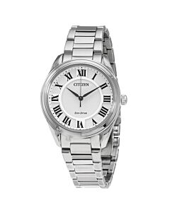 Women's Arezzo Stainless Steel White Dial Watch