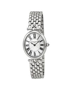 Women's Art Deco Stainless Steel Silver Mother of Pearl Dial Watch