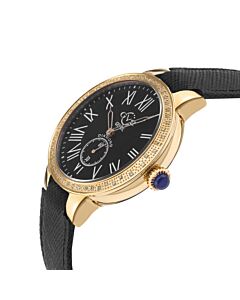 Women's Astor Leather Black Dial Watch