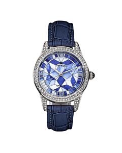 Women's Augusta Genuine Leather Blue Dial Watch