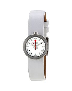Women's Aura Leather White Dial Watch