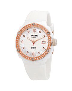 Women's Avalanche Rubber White Mother Of Pearl Dial