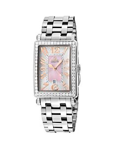 Women's Avenue of Americas Mini Diamond Stainless Steel Mother of Pearl Dial Watch