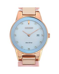 Women's Axiom Leather White Dial Watch