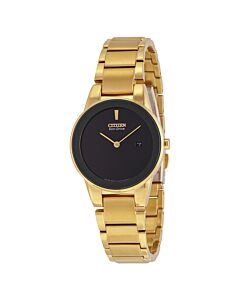 Women's Axiom Gold-tone Stainless Steel Black Dial