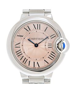 Women's Ballon Bleu de Cartier Stainless Steel Pink Dial Watch