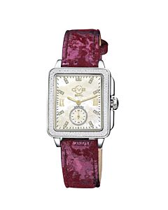 Women's Bari Leather Mother of Pearl Dial Watch