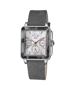 Women's Bari-Tortoise Leather Mother of Pearl Dial Watch