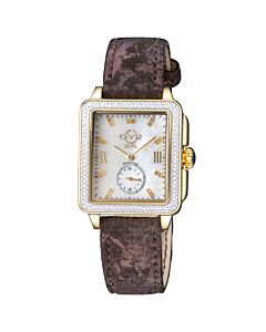 Women's Bari Tortoise Leather Mother of Pearl Dial Watch