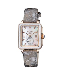 Women's Bari Tortoise Leather Tortoise Mother of Pearl Dial Watch