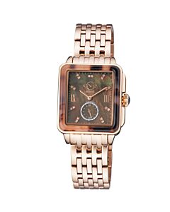 Women's Bari Tortoise Stainless Steel Mother of Pearl Dial Watch