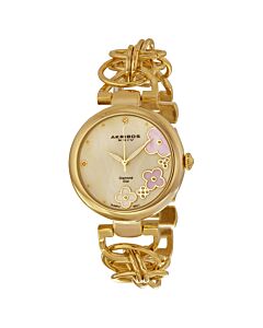Women's Gold-Tone Base Metal Mother of Pearl Dial
