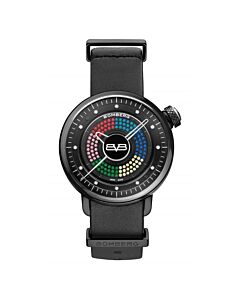 Women's BB-01 Fabric (Leather Backed) Black (Multi-Colored Swarovski Crystals) Dial Watch