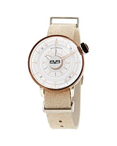 Women's BB-01 Leather NATO White Dial Watch