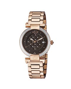 Women's Berletta Stainless Steel Brown Quilted (Diamond-set) Dial Watch
