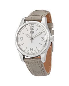 Women's Big Crown Leather White Dial Watch