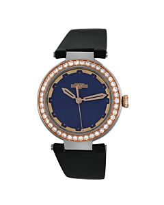 Women's Blue Empire Leather Blue Dial Watch