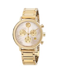Women's BOLD Evolution Chronograph Stainless Steel Light Gold Mother of Pearl Dial Watch