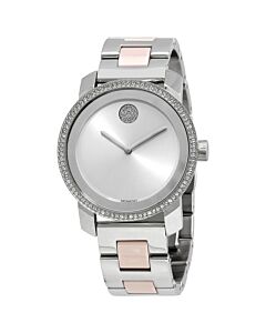 Women's Bold Stainless Steel & Ceramic Silver-tone Dial Watch