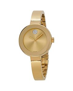Women's Bold Gold Ion-plated Stainless Steel Champagne Dial