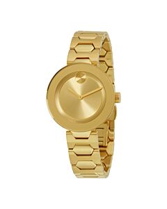 Women's Bold Yellow Gold Ion-plated Stainless Steel Gold Dial