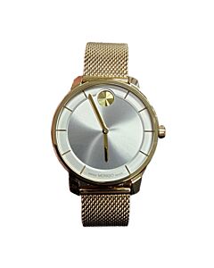 Women's Bold Stainless Steel Mesh Silver Sunray Dial Watch
