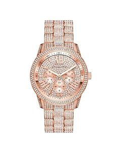 Women's Bradshaw Stainless Steel set with Crystals Rose Gold-tone Pave Dial Watch