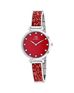 Women's Brillare Stainless Steel Red Dial Watch