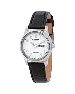 Women's Calf Leather White Dial Watch