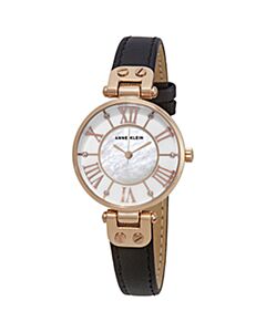 Women's Calfskin Leather Mother of Pearl Dial Watch