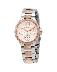Women's Camille Chronograph Stainless Steel set with Crystals Silver Dial Watch