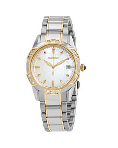 Women's Caprice Stainless Steel White Dial Watch
