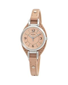 Women's Carlie Leather Cream Dial Watch