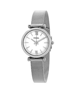 Women's Carlie Mini Stainless Steel Mesh Mother of Pearl Dial Watch