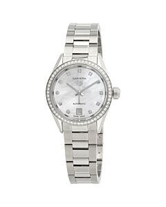 Women's Carrera Stainless Steel White Mother of Pearl Dial Watch
